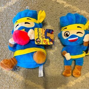 Wicked Cool Toys Ninja 8" Collector Plush "Ninja Aww" and "Ninja Hi" characters